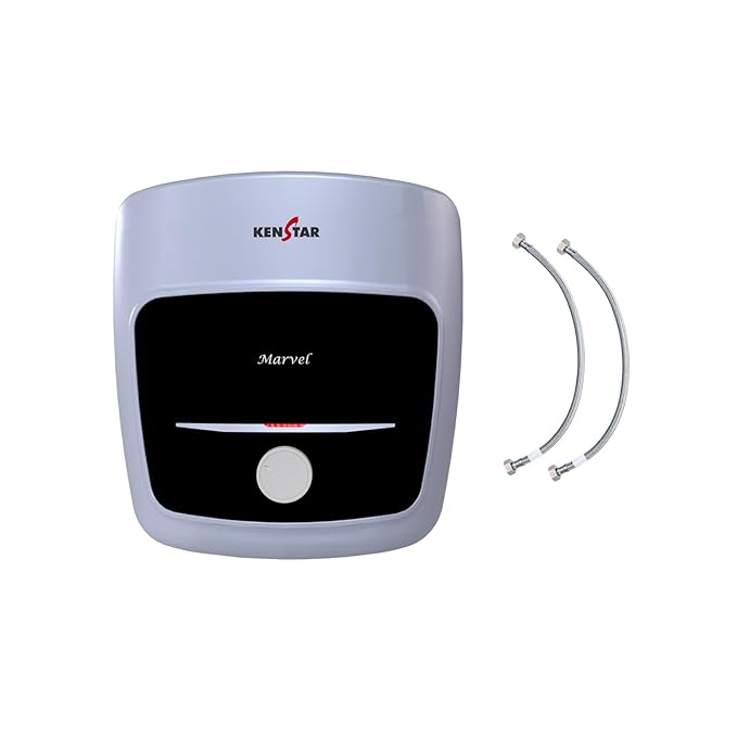 Kenstar Marvel 10-L, 5 Star Rated Storage Water Heater with Superior Glassline Coated Tank, Powerful 2000W Heating Element, Rust Proof Plastic Body and Advanced 3 Level Safety|(White and Blue)