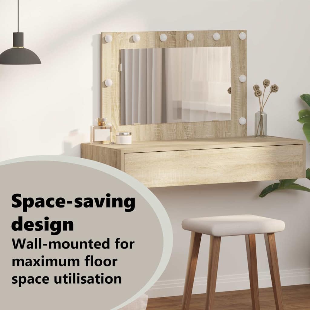 vidaXL Mesa Tocador Marrón 100 x 40 x 70 cm Madera de ingeniería, Mesa de tocador Moderna, tocador Elegante, Funcional en el Dormitorio, con Almacenamiento