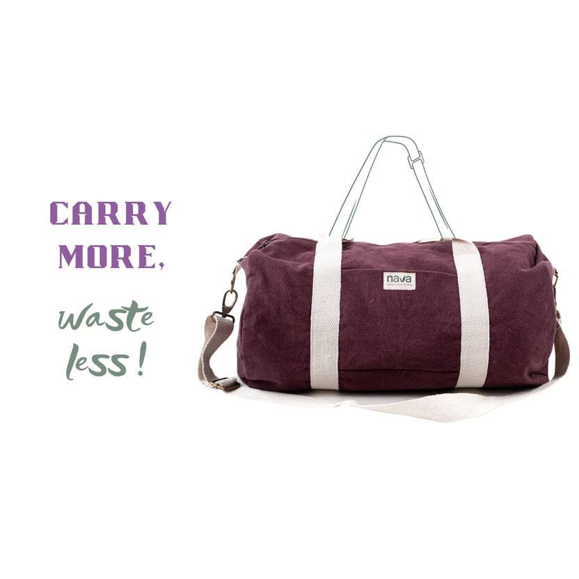Image of Roam Duffel Bag | Soft Washed Cotton | Spacious & Organized | Detachable Shoulder Strap | Eco-Friendly Design | Durable with Metal Zippers | Perfect for Travel & Gym (Terracotta Brown)
