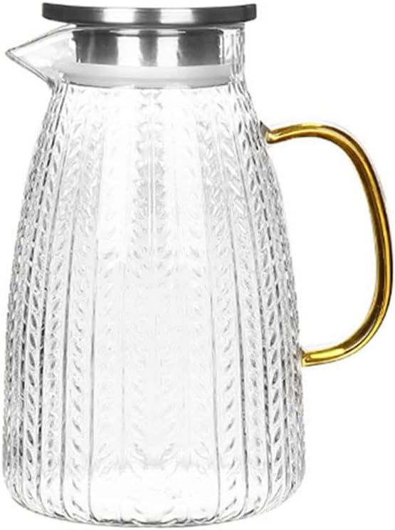 Pitcher Water Kettle Juice Cold Tea Carafe Glass Pitchers Jug Beverage Hot Pot Acrylic Lid