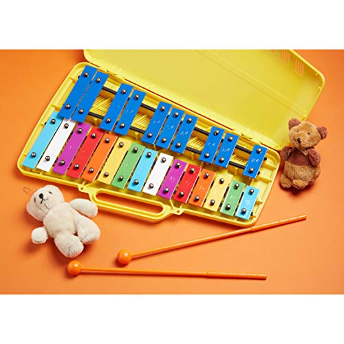 Intemenos Glockenspiel 25 Notes - Metall Xylophone Chromatic - Easy Music Cards With 23 Songs #TOP5