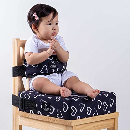 Kit Assento de Alimentação Almofada de Elevação Com Cinto Para Bebes e Crianças Tema Love Alce