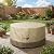 SheeChung Round Gas Fire Pit/Table Cover-Heavy Duty 600D Polyester with PVC Coating Material,100% Weather Resistant & Waterproof,Fits 30",32",33",34",35"and 36" Firepit/Bowl Cover,36"Dia X 24"H Beige