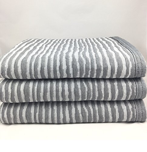Leiper Colcha Cubrecama CINDY de Jacquard Aguas en Color Beig/Gris/Blanco (Gris, 250x260 (cama 150))