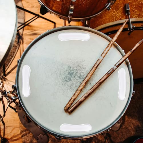 MQLSAERI Trommel-Dämpfer-Gele 16 Stück, Transparente Silikon-Gel-Pads zur Schalldämpfung von Trommeln, Weiche ovale und Lange Streifen, 16er-Pack für effektive Schalldämpfung.