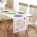 AOLOA Ostern Eier Tischläufer - Groß Ostern Eier Tischdecke Bunt Blume Osterdeko Tischdecke Frühling Osterdekoration Innen Außen für Zuhause Esszimmer, 35x180cm AOLOA Ostern günstig Kaufen-AOLOA Ostern Eier Tischläufer - Groß Ostern Eier Tischdecke Bunt Blume Osterdeko Tischdecke Frühling Osterdekoration Innen Außen für Zuhause Esszimmer, 35x180cm