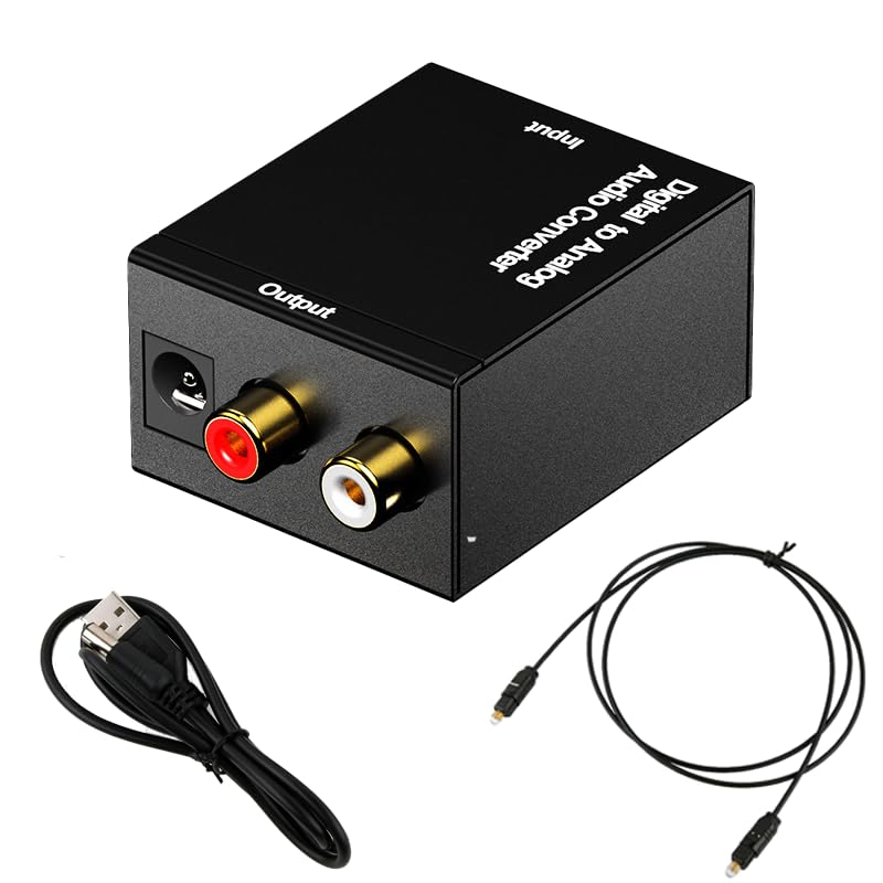 Convertidor de audio digital a analógico óptico a RCA con muestreo de 96KHz para TV y PS4