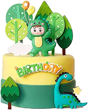 Gyufise 9Pack Dinosaur Cake Decorations Dinosaur Babyshower Happy Birthday Cupcake Topper Dinosaur Cake Toppers for Kids Birthday Baby Shower Party Supplies