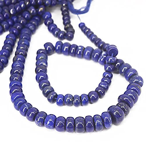 Perles lapis-lazuli naturelles lisses rondelles de 6mm à 12mm pour bijoux haut de gamme