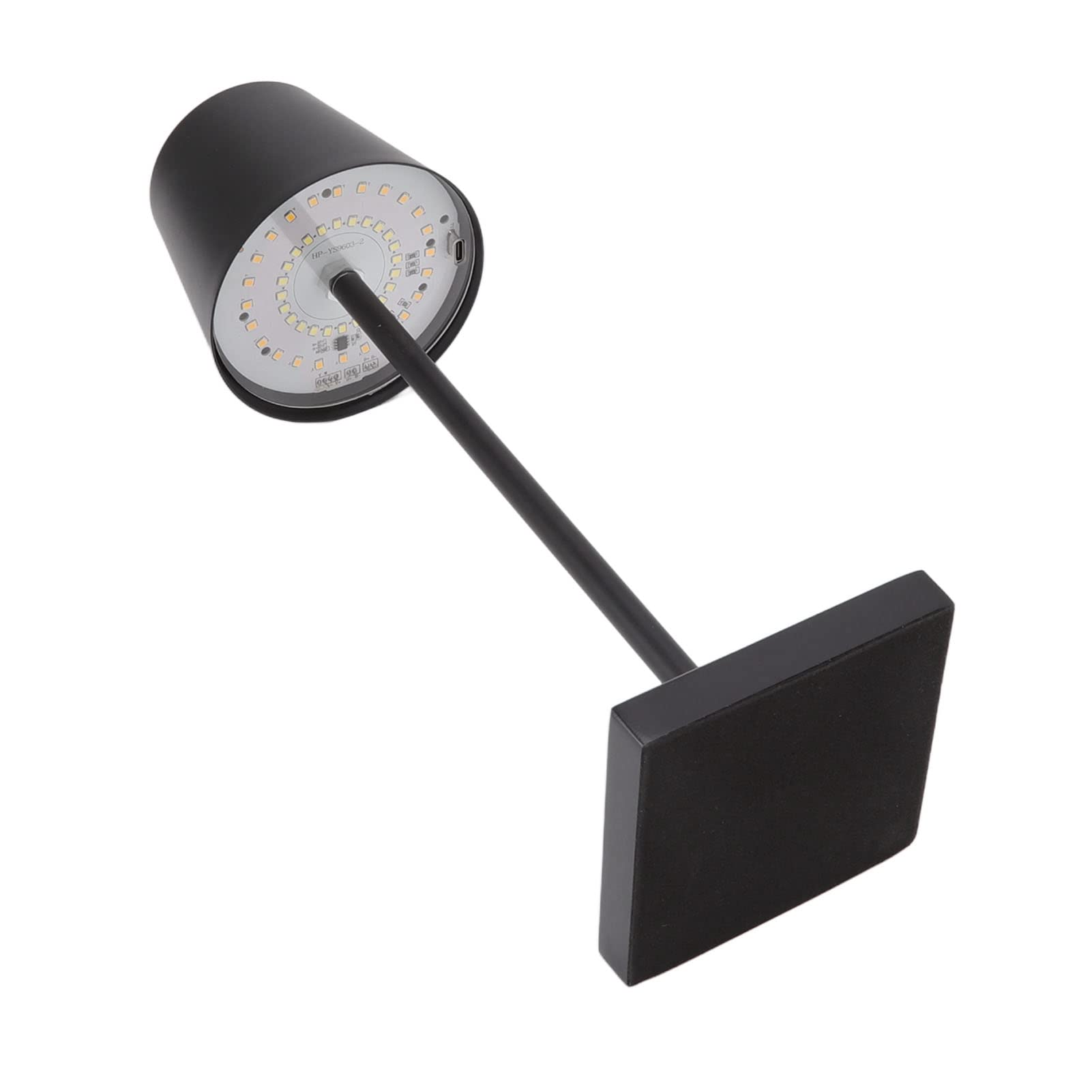 Lámpara de mesa LED de metal portátil, lámpara de escritorio de metal inalámbrica, lámpara táctil LED moderna, simple, recargable, alto brillo, interruptor táctil regulable, lámpara de me