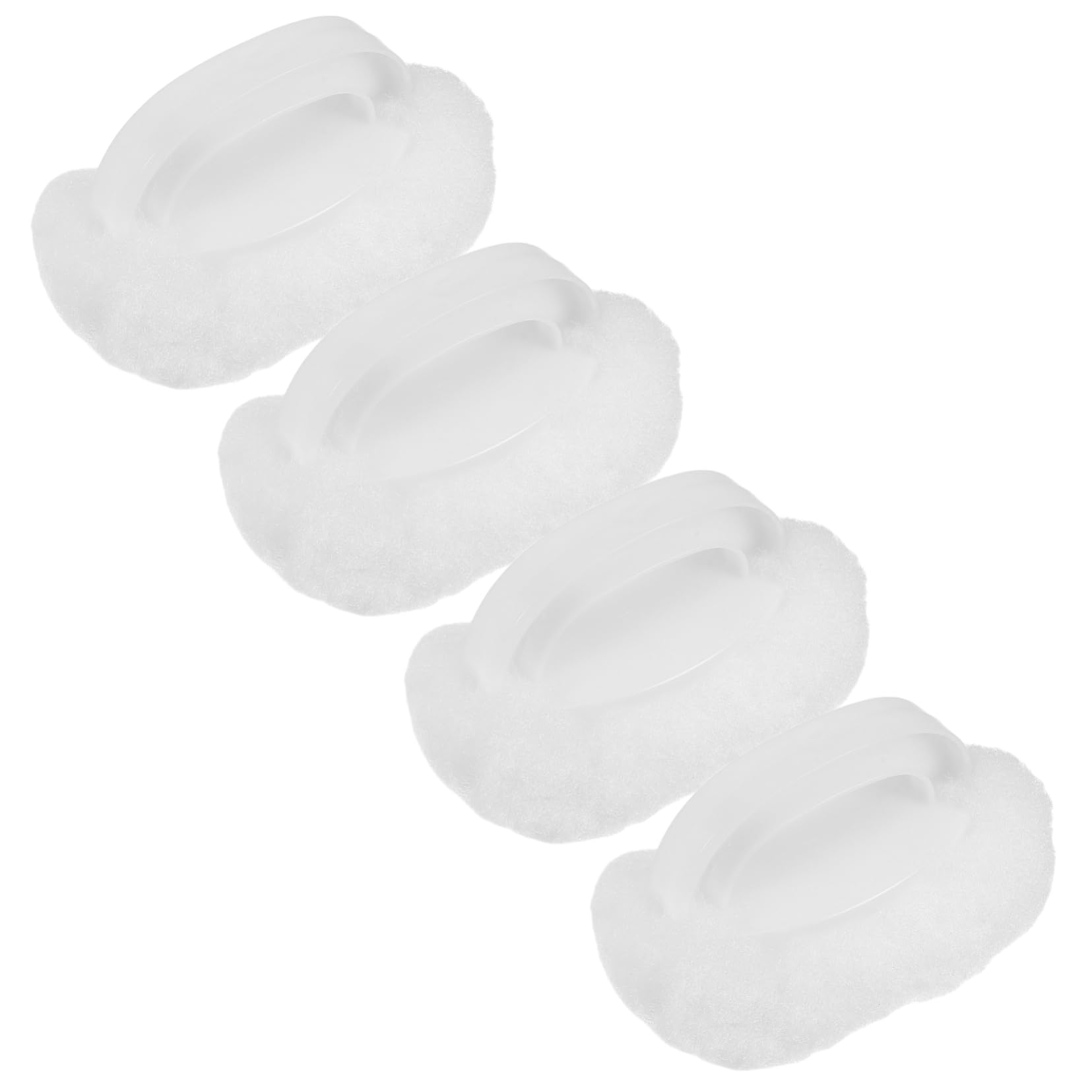 Beatifufu Bristle Tub Brush Set 4pcs Long Handle Shower Scrubbers for Bathrooms Easy Squeeze Handle for Ceramic Steel Tubs