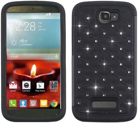 For Alcatel Onetouch Pop Icon Rugged Case Crystal-black-black Silicone Hybrid Cover