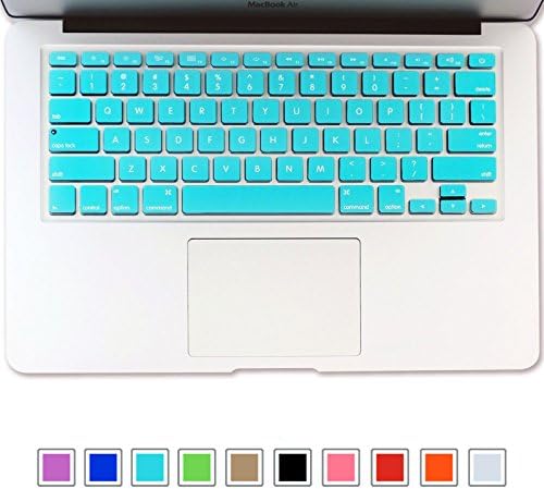 Funut Silicone MacBook Keyboard Cover for MacBook Air 13 Inch (A1466 / A1369, Release 2010-2017) & MacBook Pro 13/15 Inch(with or w/Out Retina Display, 2015 or Older Version) Blue