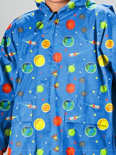 Image of LUX VENUS Boys Printed Raincoat with School Bag Cover