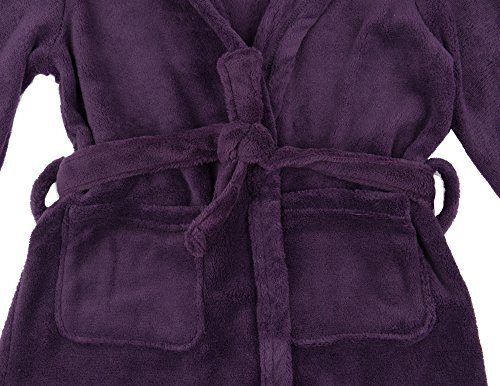 Leveret Kids Robe Boys Girls Solid Hooded Fleece Sleep Robe Bathrobe (2 Toddler-16 Years) Variety of Colors3