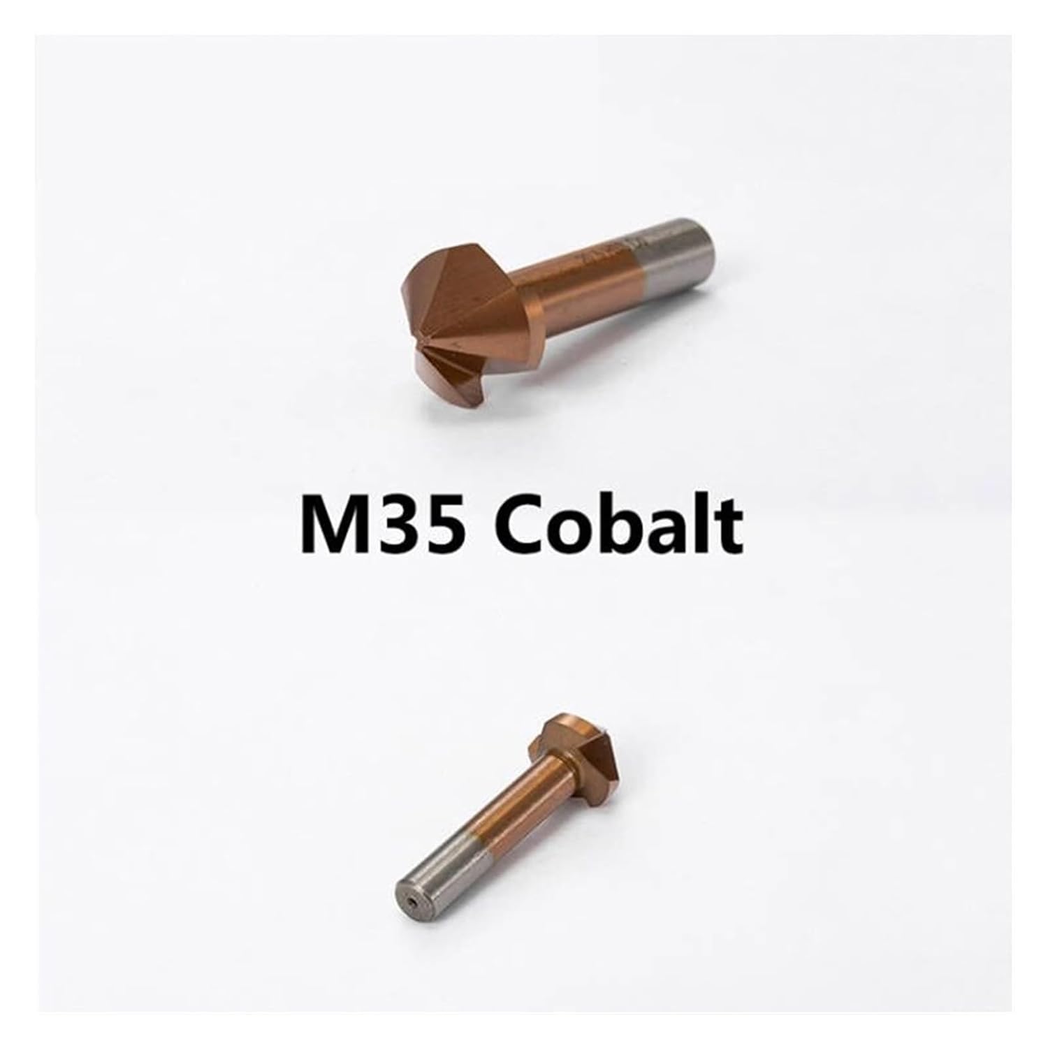 Chamfer Countersink Drill Bit 3 Flutes 90 Degree Chamfer Cutter M35 Cobalt Countersink Deburring Reaming Drill Bit for Stainless Steel Metalworking(31mm)