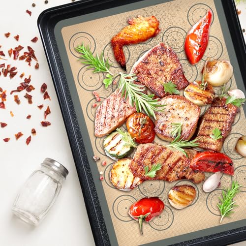 Silicone Baking Mat Set of 6, Silicone Mats for Baking, Baking Sheets Non Stick for Macaron, Cookie, Pizza, Bread and Pastry, Baking Supplies for Oven, Food Grade Reusable - Image 3