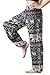 B BANGKOK PANTS Harem Pants Women Hippie Clothes Boho Pants with Pocket (Black Elephant, One Size)