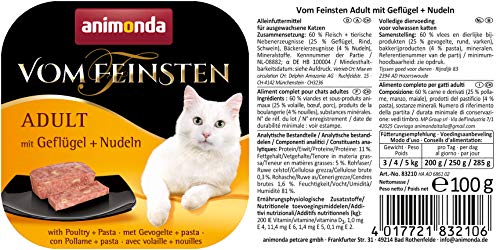 Animonda vom Feinsten 83210 Menue mit Geflügel+Nudeln 32 x 100 g Schale