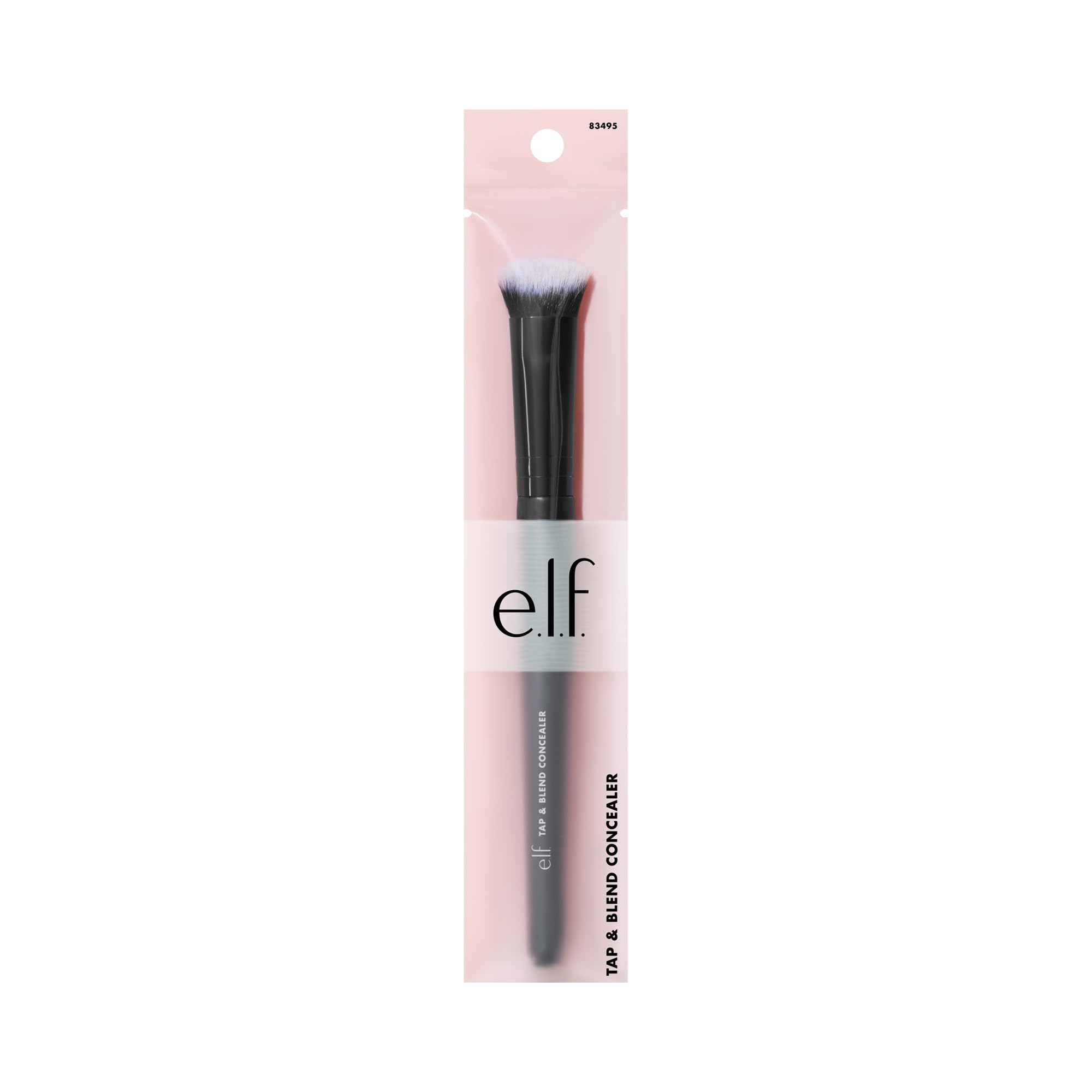 Tap & Blend Concealer Brush di e.l.f., pennello con punta di precisione, copre imperfezioni e macchie scure creando un finish effetto aerografato, sintetico, vegano e non testato sugli animali