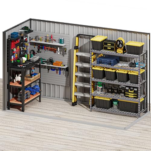 Image of DWVO 9x4ft Outdoor Storage Shed with Sloped Roof