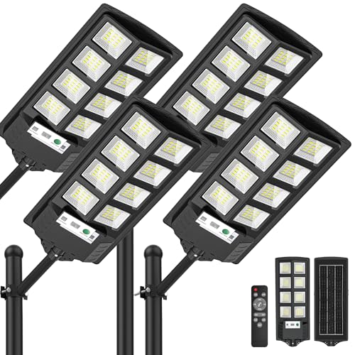 WYWNA Solar Lights Outdoor, 6000K LED Solar Lights Outdoor Waterproof,