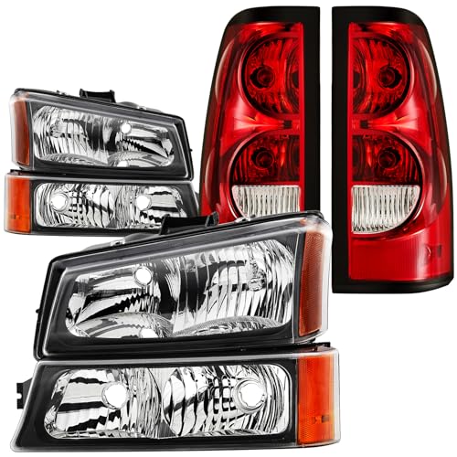 Headlights and Taillights Combo Compatibel With 2003-2006 Chevy Silverado by Reinko - Used condition - US$107.20