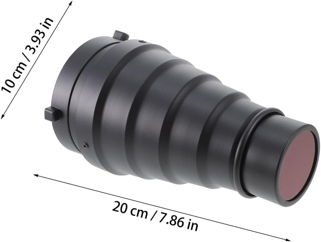 POPETPOP 1Set Conical Tube Kit with Honeycomb Grid and Light Filters Professional Photography Accessories for Speedlight Flash Diffuser and Effects