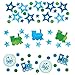 amscan Charming Welcome Little One Boy Confetti Baby Shower Party Decorations, 1.2 oz, Blue/White/Green