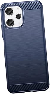 Carbon Fiber TPU Anti-Fingerprint Antishock Case for Redmi 12 (Blue)