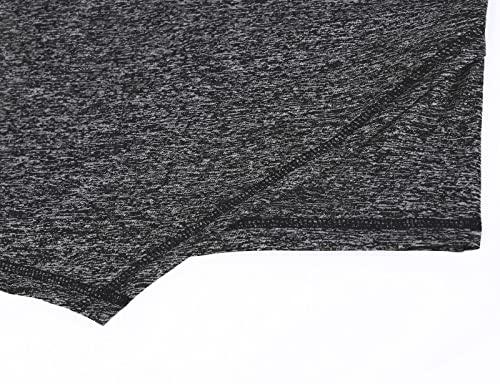 Viracy Womens Golf Shirt, Summer V Neck Collared Yoga Shirts Short Sleeve Quick Dry Irregular Hem Moisture Wicking Workout Tennis Tops,Black-Medium #TOP6