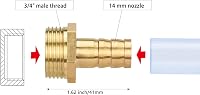 Drado Sárgaréz Tömlőcsatlakozó Adapter 3/4" Külső Menet x 1/2" Tömlővég (14mm) - Tartós Vízálló Kötőelem Kerti Locsoláshoz - 2db Szett 5