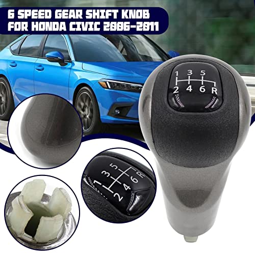 Image of ATORSE 5 /6-speed Gear Shifter Knob Head fits for Honda Civic 2006-2011 6 Speed