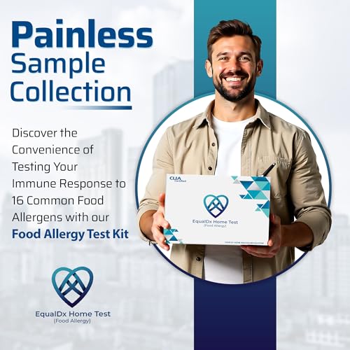 EqualDx at-Home Food Allergy Test - IgE Antibody Testing for Major Food Allergens, Clinically Accepted Food Allergy Test, Real Serum Sample, Painless Collection