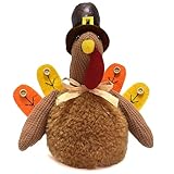 Vytina Cute Thanksgiving Day Decor Turkey Plush Ornaments Handmade Gobbler Gifts Fall Autumn Harvest Stuffed Turkey Doll Farmhouse Indoor Tabletop Decorations