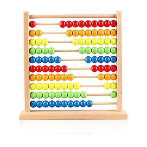 Wondertoys Wooden Abacus Maths Games with 100 Beads for Kids Cover