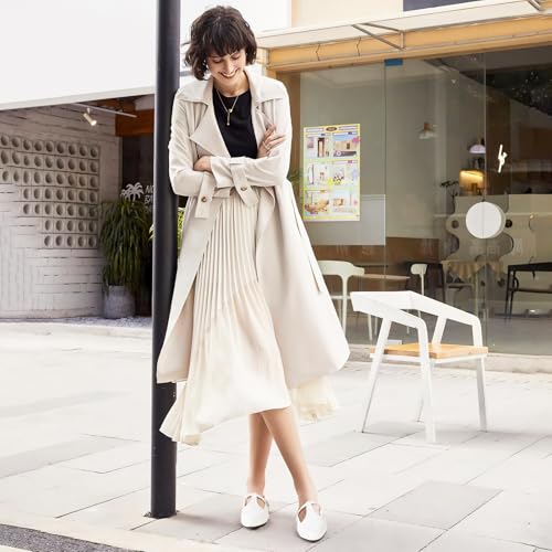 Ballet Flats Shoes for Women PU Leather Dress Comfortable Slip-on Wedding Mary Jane Shoes with Ankle Strap with Ankle Strap3