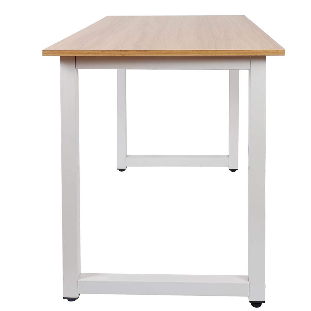 BAKAJI Scrivania Tavolo da Lavoro Porta Pc Computer Piano in Legno MDF con Struttura in Metallo Arredamento Casa Ufficio Cameretta Design Moderno Dimensione 120 x 60 x H70 cm