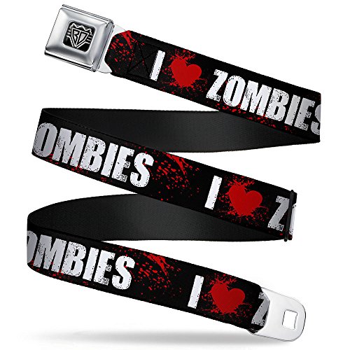 Cinturón de seguridad I HEART ZOMBIES para vaqueros en festivales de rock