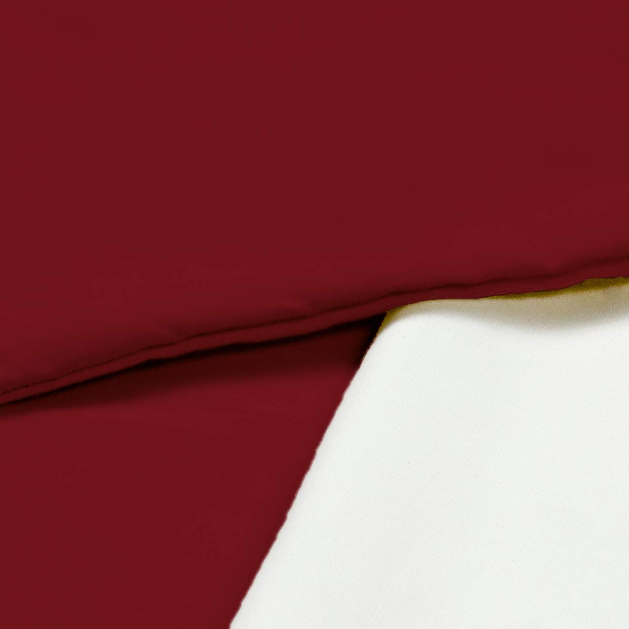 Novilunio Set copripiumino federe letto bicolor double face parure copripiumino in cotone made in Italy (Matrimoniale, Beige/Bordeaux)