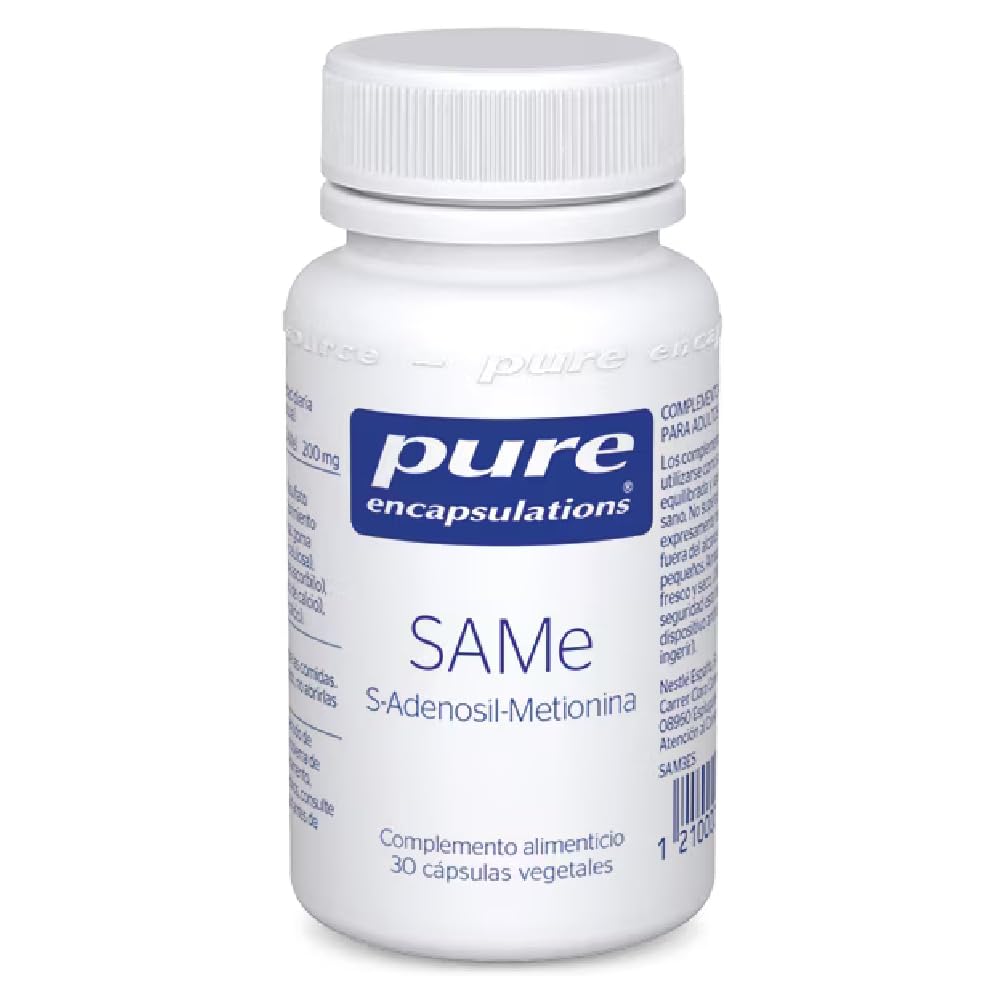 Pure Encapsulations SAMe (S-Adenosilmetionina) | 30 Cápsulas Vegetales | Compuesto natural presente en todas las células · Interviene en el metabolismo
