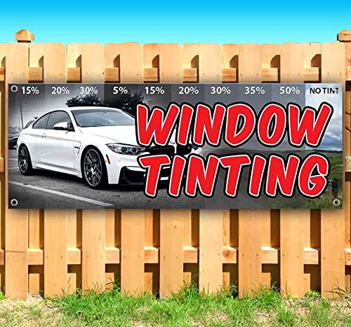 Window Tinting Banner 13 oz | Non-Fabric | Heavy-Duty Vinyl Single-Sided With Metal Grommets