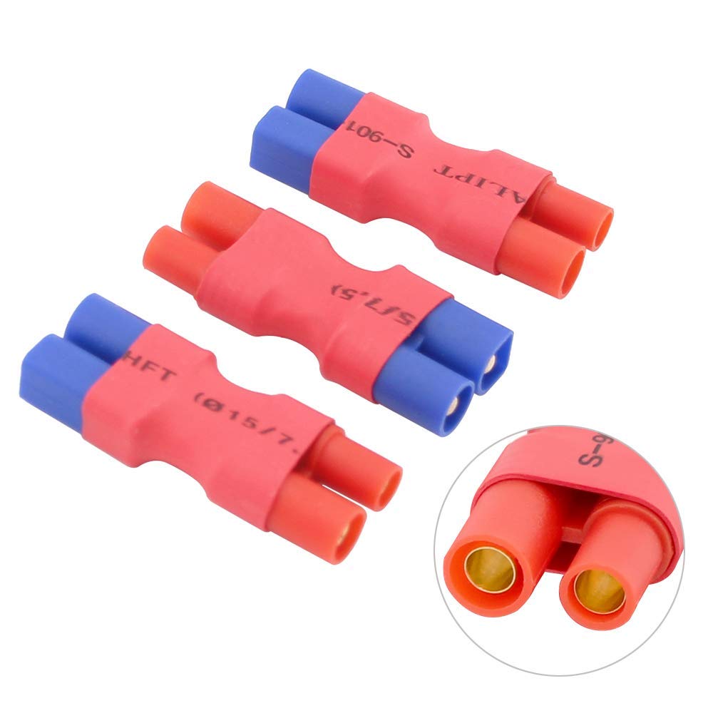 3pcs Female 3.5MM Bullets to Male EC3 Connector Adapter for Super Tigre(BDHI-73)