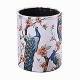 LINKWELL Summer Blue Peacock Design PU Leather Pencil Pen Holder Desk Organizer PH41