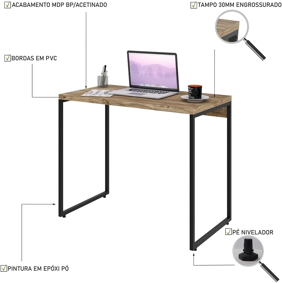 Escrivaninha Para Escritório Office 0,90m Dynamica