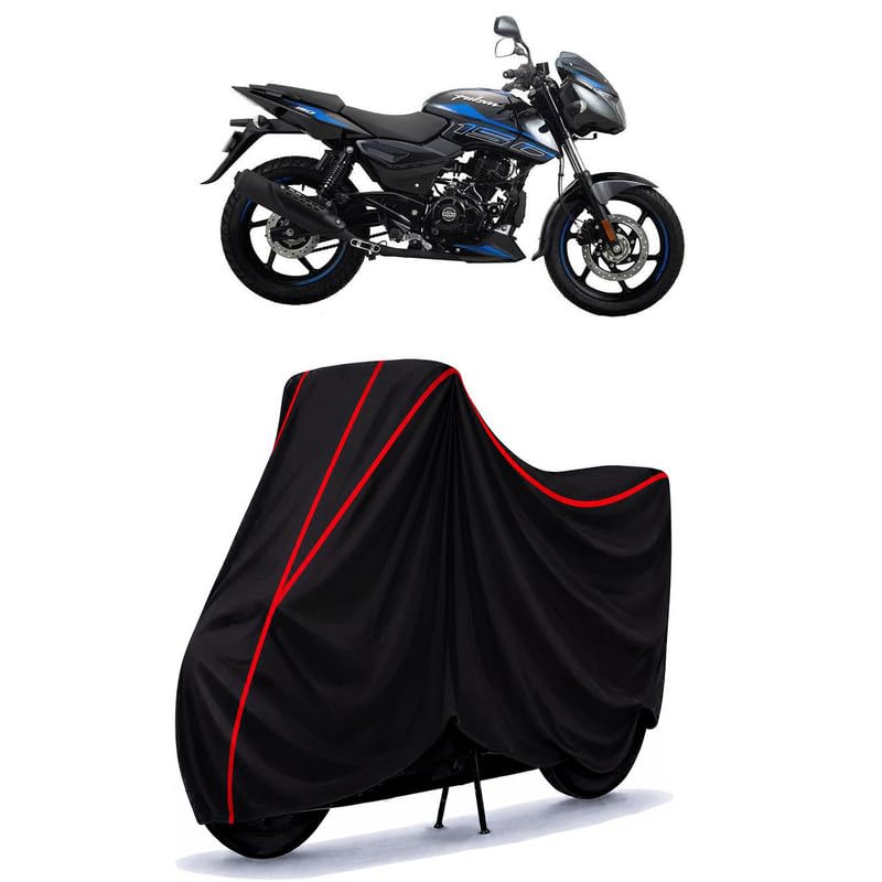 Image of Bajaj Pulsar 150 UG Water Resistant Bike Cover for All Motorcycles & Rain | Heavy Duty Taffeta Fabric | UV Protection, Dustproof, Scratchproof | All Weather Two Wheeler Body Cover with Elastic Bottom