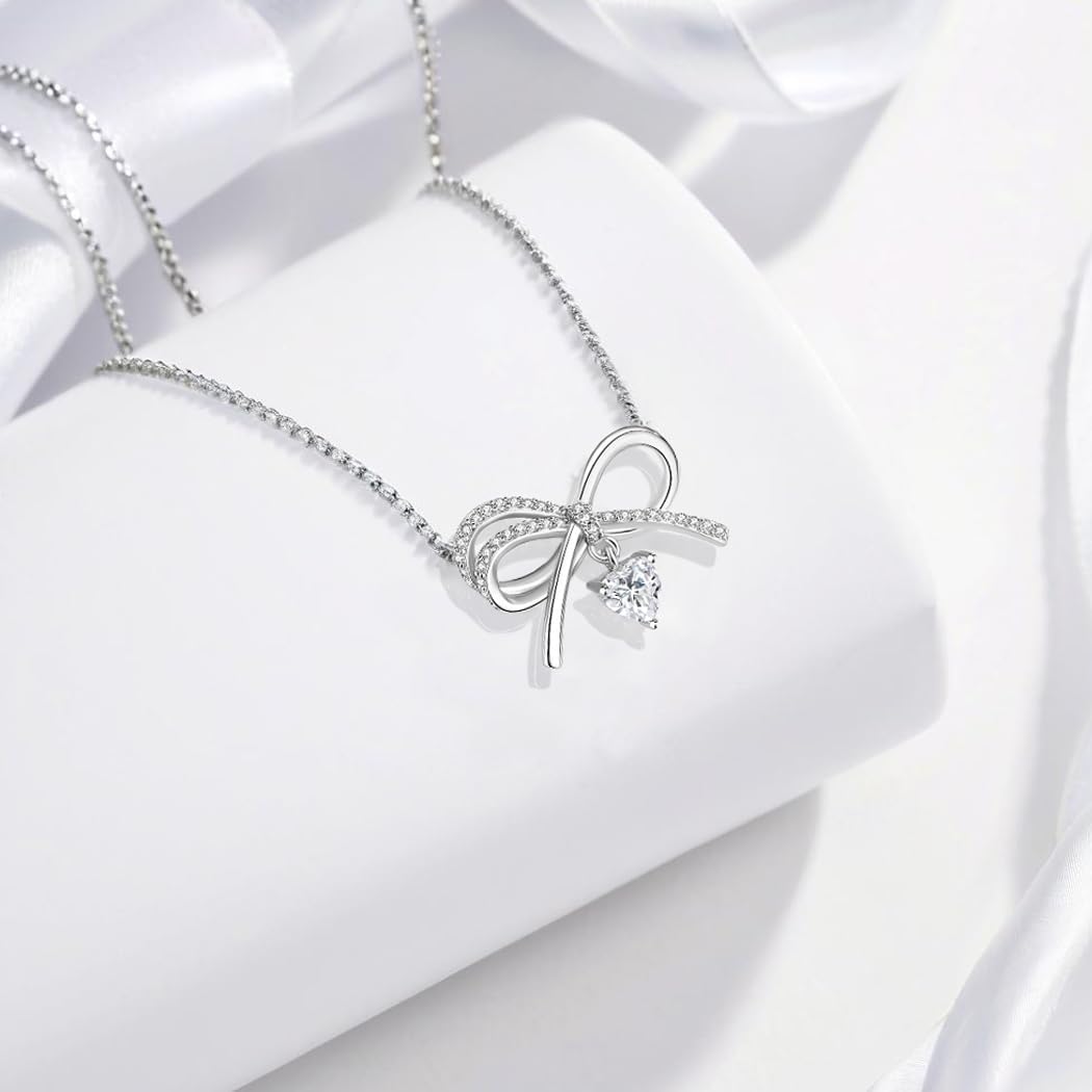 Infinity Necklace for Mother,925 Sterling Silver Infinity Heart Pendant Necklace Jewelry Present for Women Mother Wife Daughter - Image 3