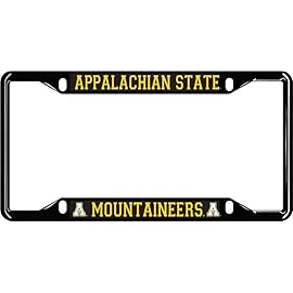 Elite Fan Shop Appalachian State Mountaineers License Plate Frame Black