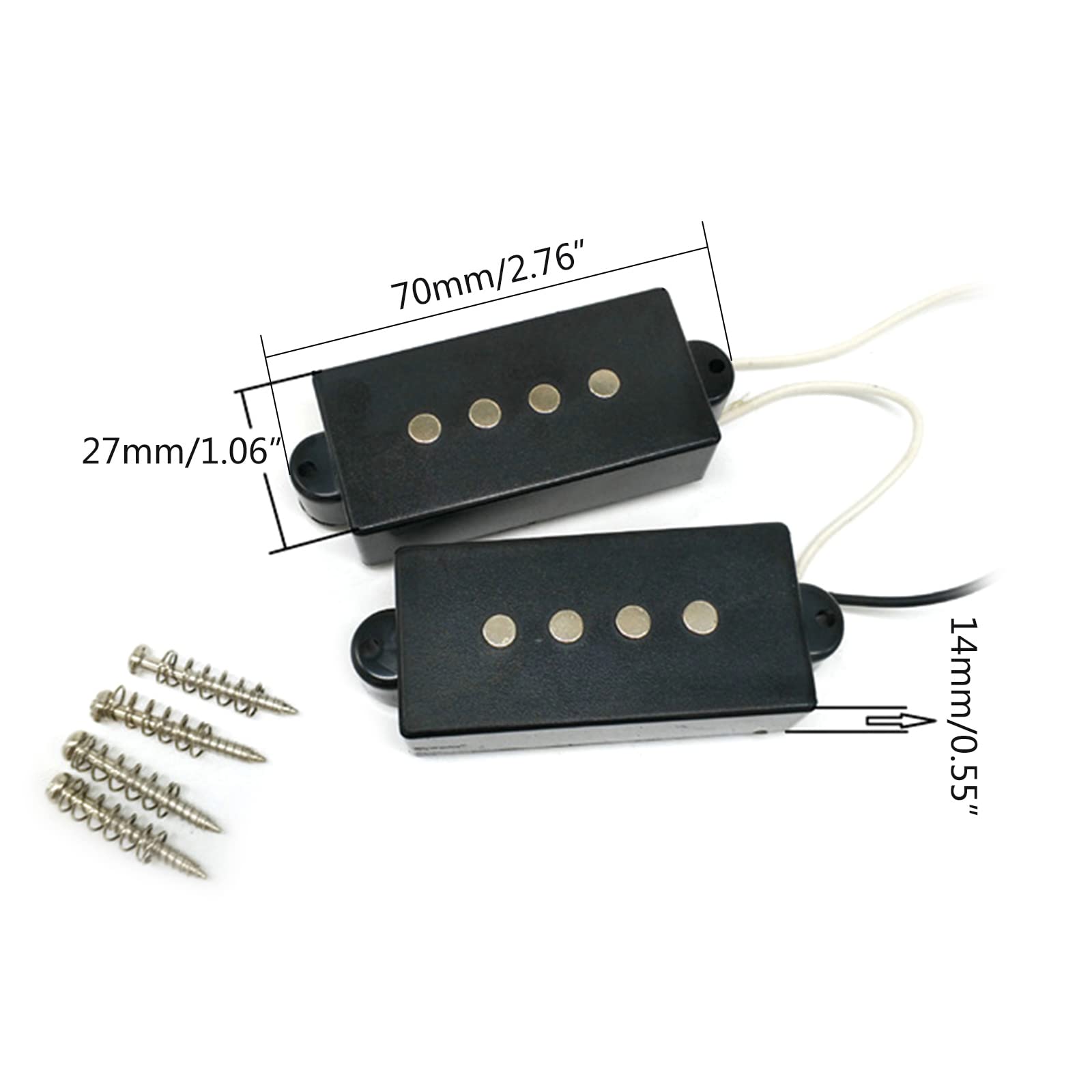 Pastillas de bajo eléctrico, preamplificador de bajo eléctrico, accesorio de repuesto para pastilla de bajo activo P, kit de arnés de cableado precableado de 4 cuerdas, arnés precableado P Humbucker
