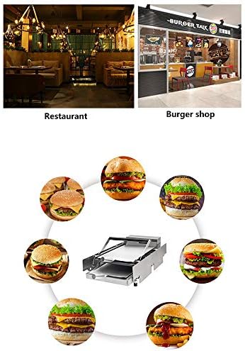 Hamburger Toaster, 750W Electric Double-Layer Baked Hamburger Maker Stainless Steel Grilled 0-3minutes Timer, Automatic Heating Machine Bread Machine for Home Kitchen Fast Food Restaurant